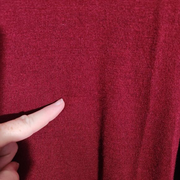 Express Sweater Mens XL Red Merino Wool Blend Crewneck - Picture 4 of 16